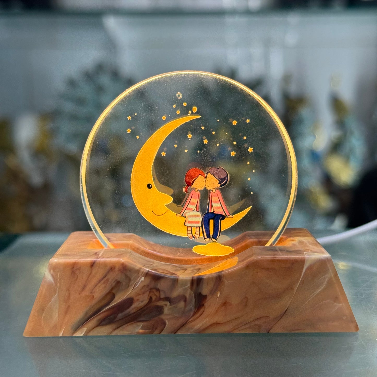 Love Glowing Crystal Display – USB Power