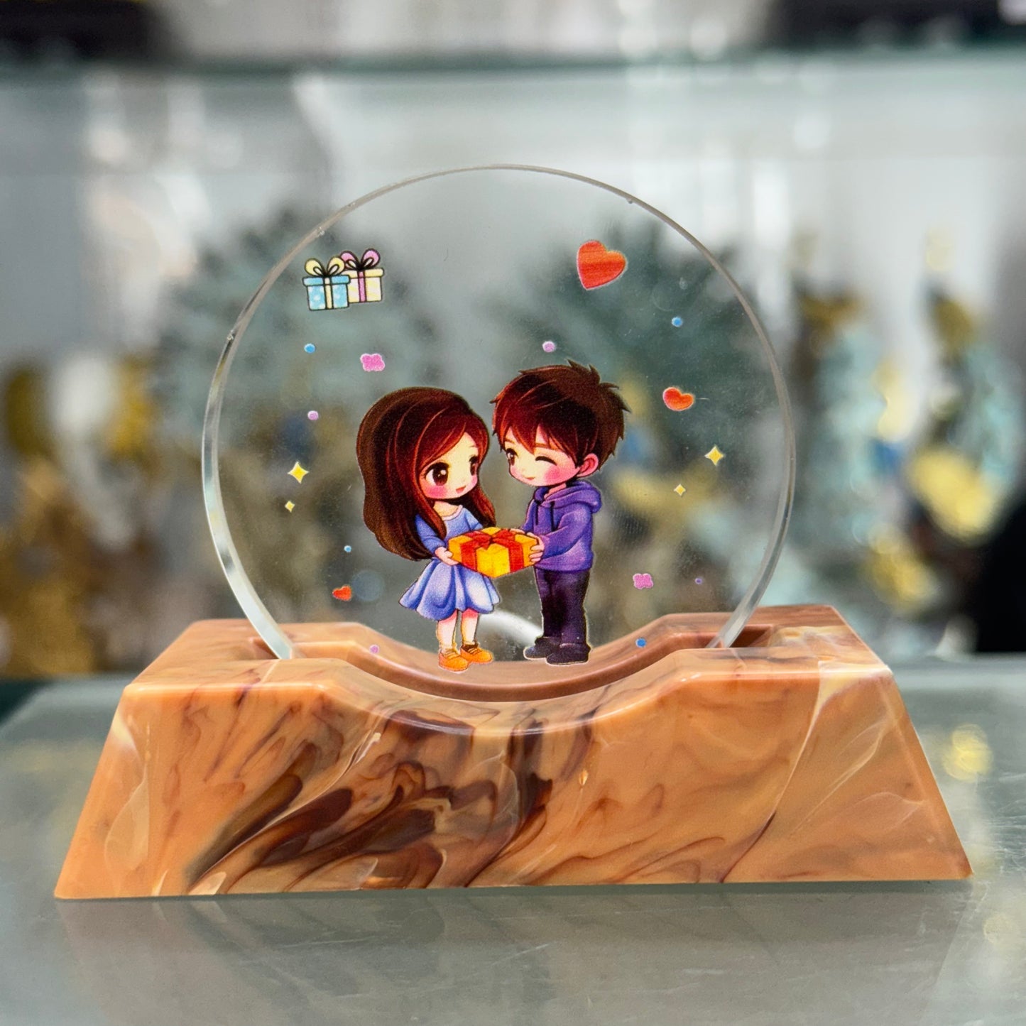 Love Glowing Crystal Display – USB Power