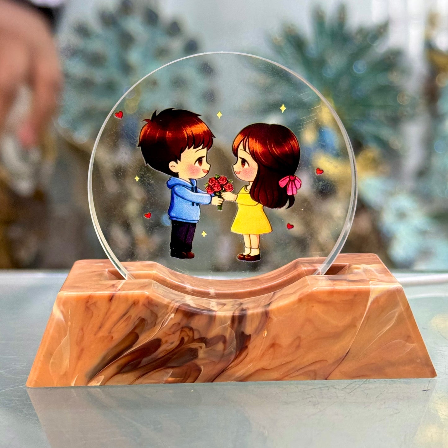 Love Glowing Crystal Display – USB Power