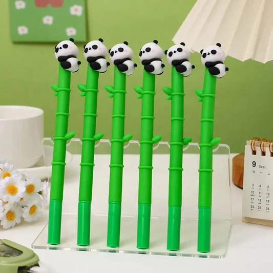 Bamboo panda blue gel pen