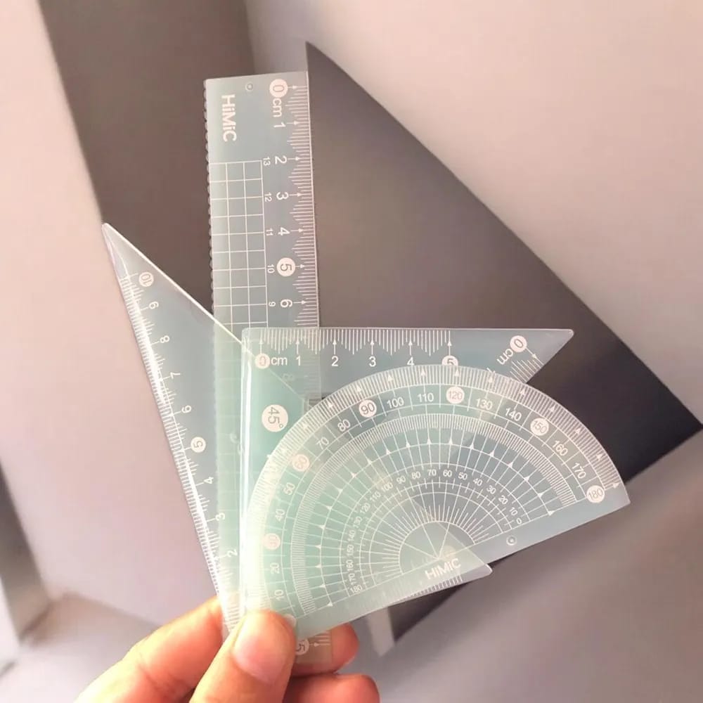 4 in 1 Protactor and ruler set