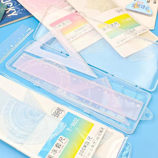 4 in 1 Protactor and ruler set
